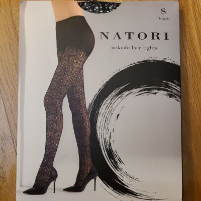 New Natori Mikado Lace Tights NTF7-153, Black, Size S